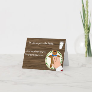 Santa and Gingerbread Man Karte