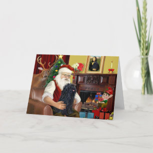 Santa and his Puli Feiertagskarte