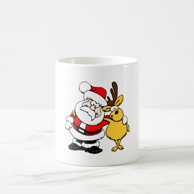 Santa and Reindeer Tasse (Mittel)