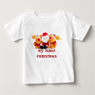 Santa and Rentiers Baby T-shirt