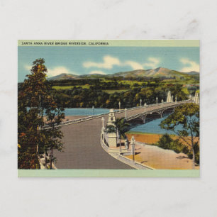 Santa Anna River Bridge Riverside, Kalifornien Postkarte
