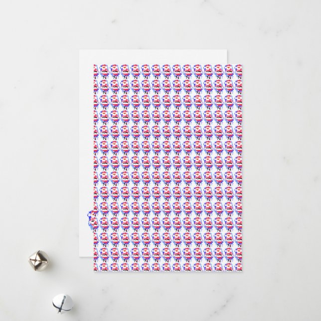 Santa Anrives #121130 Feiertagskarte (Vorderseite/Rückseite Beispiel)