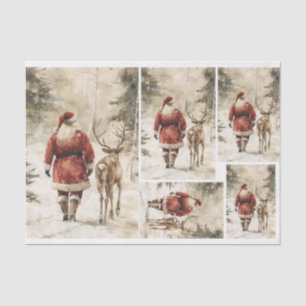 Santa Ansammlung der Rentier Seidenpapier