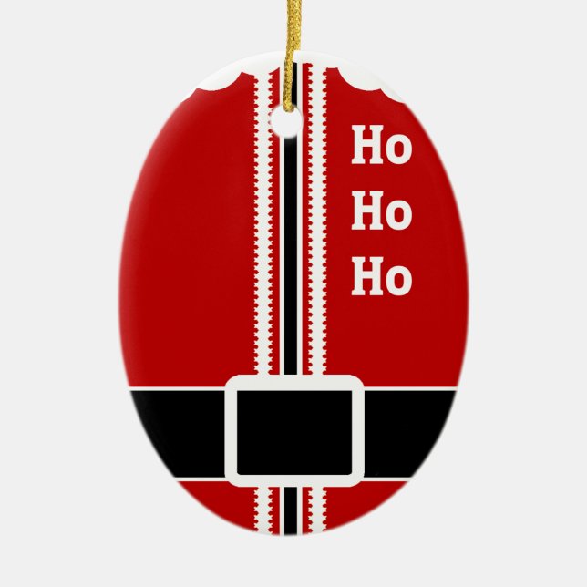 Santa Anzug Keramik Ornament (Vorne)