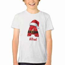 Santa-Anzug-Monogrammbuchstabe A Weihnachtsalphabe
