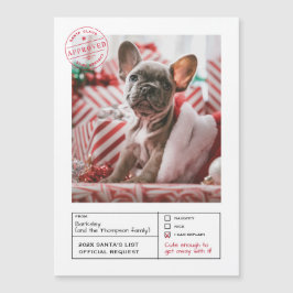 Santa Approved Naughty oder Nice Form Foto Magneteinladung