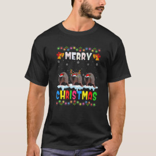 Santa Armadillo Tiere Frohe Weihnachten Pajama T-Shirt