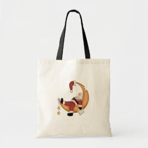 Santa Asleep auf dem Mond Tshirts und Geschenke Tragetasche
