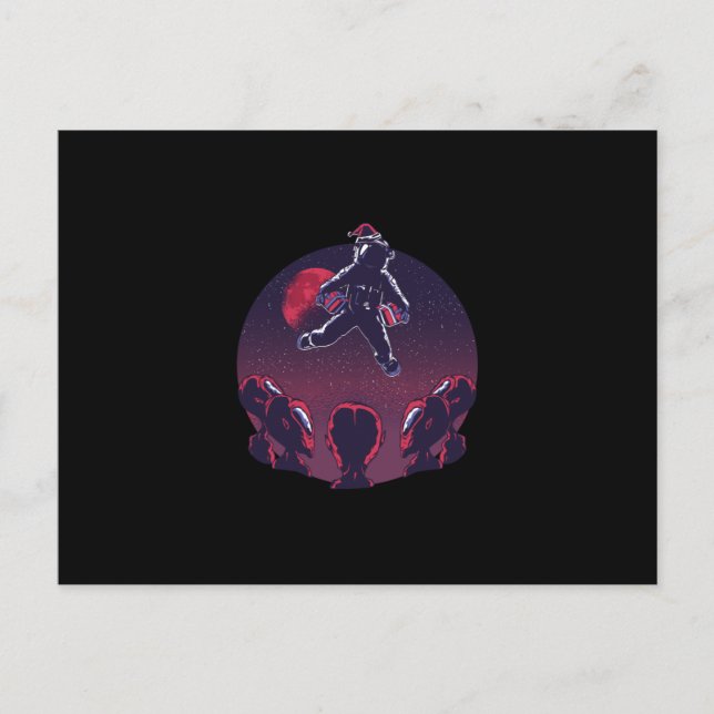 Santa Astronaut Postkarte (Vorderseite)
