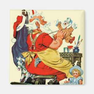 Santa at Work Magnet