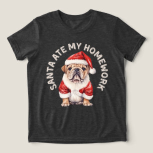 Santa Ate My Hausaufgaben Tri-Blend Shirt