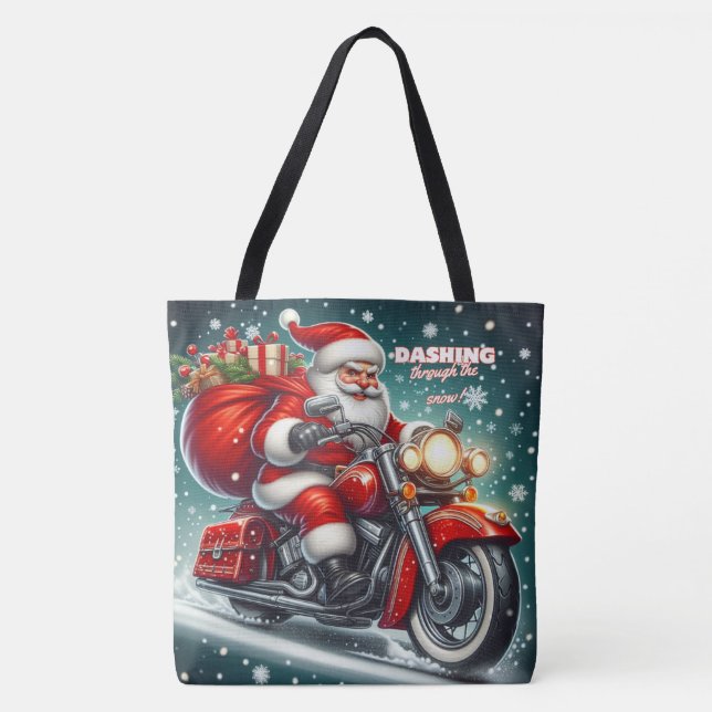 Santa auf einem Motorrad (Vorderseite)