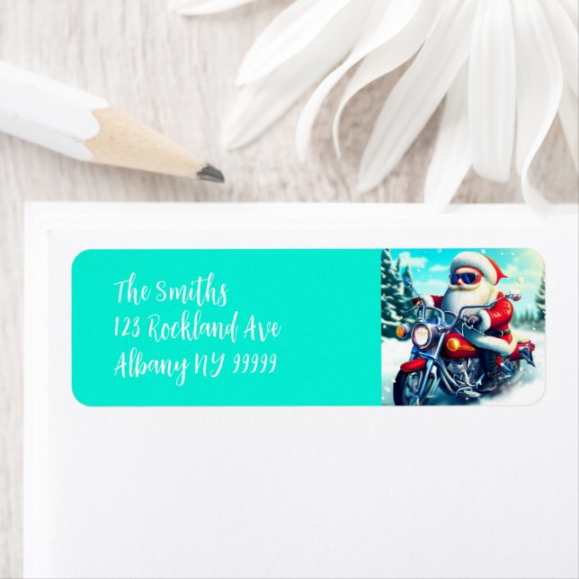 Santa auf einem Motorrad (Insitu)