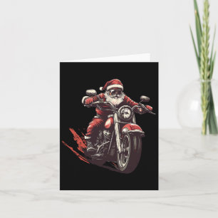 Santa auf einem Motorrad Biker Motorradliebhaber X Karte
