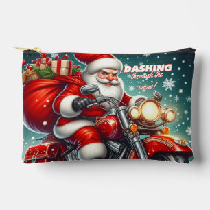 Santa auf einem Motorrad Zubehörtasche