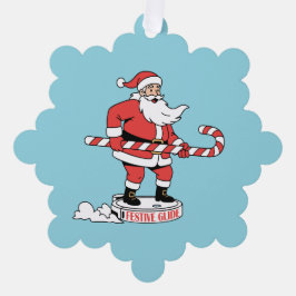 Santa auf einem Roomba – Holiday Express Ornament Karte
