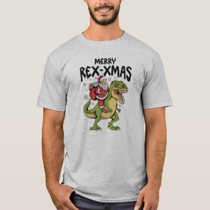 Santa auf einem T-Rex, Mery-Rex-xmas T-Shirt