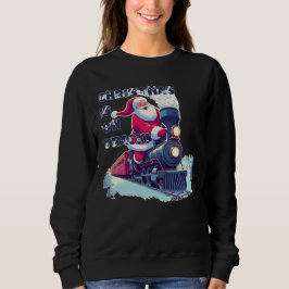 Santa auf einem Zug Sweatshirt
