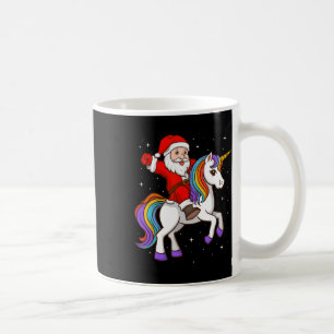 Santa auf Einhorn Mystisches Tier Xmas Magisch Kaffeetasse