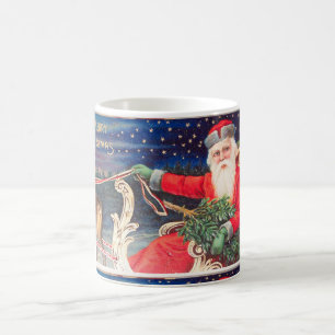 Santa auf Schlitten Thunder_Cove vintage Kaffeetasse