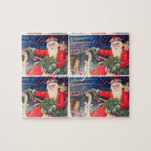 Santa auf Schlitten Thunder_Cove vintage Puzzle