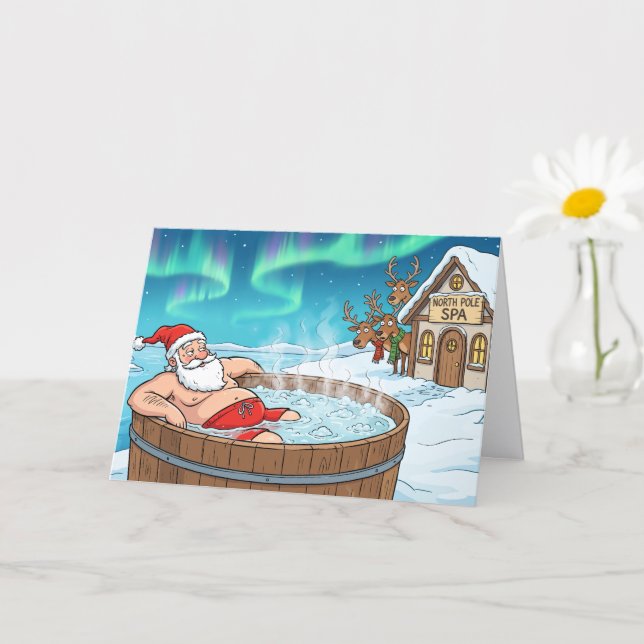Santa außer Dienst Karte (Kleine Pflanze)
