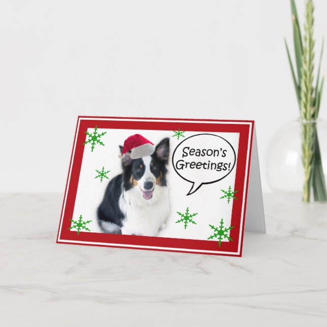 Santa Aussie Feiertagskarte (Vorderseite)