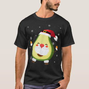 Santa Avocado Weihnachten Niedlich Avocado Frucht T-Shirt