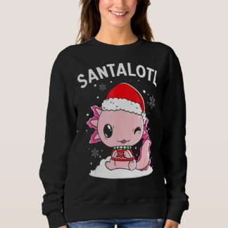 Santa Axolotl Amphibian Merry Christman Xmas Day A Sweatshirt