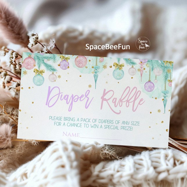 Santa Baby Baby Dusche Begleitkarte (Santa Baby Baby Shower, diaper raffle, book for baby, baby shower invitation, enclosure card, holida)