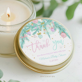 Santa Baby Baby Dusche Runder Aufkleber