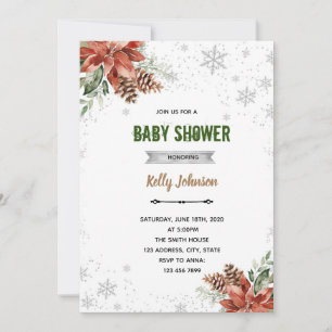 Santa-Baby-Baby-Shower-Geburtstags-Einladung Einladung