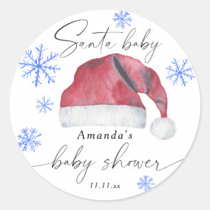 Santa Baby - Babydusche Runder Aufkleber