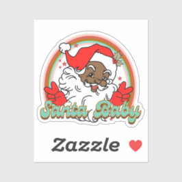Santa Baby Black Santa Clause Melanin Weihnachten Aufkleber