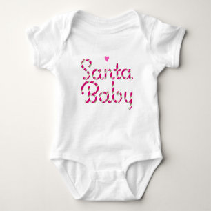 Santa Baby Cany Cane Typografie Baby Strampler