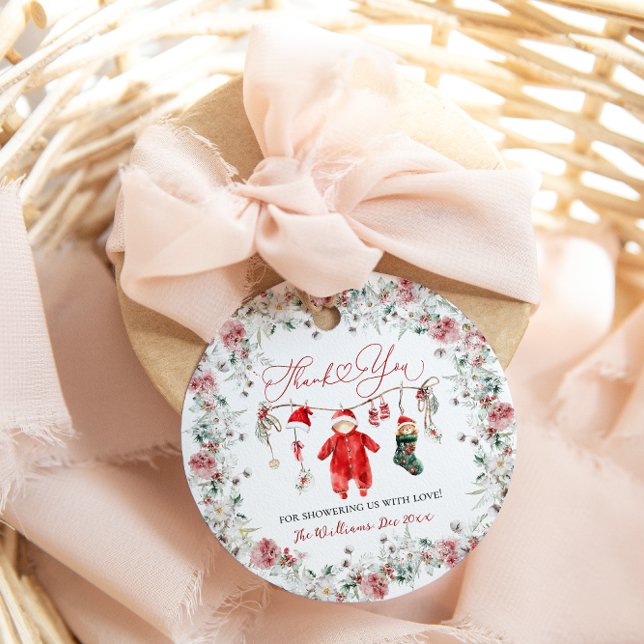 Santa Baby Christmas Baby Baby Dusche Willkommen Geschenkanhänger (Von Creator hochgeladen)