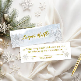 Santa Baby Christmas Baby Diaper Raffle Mini Visitenkarte