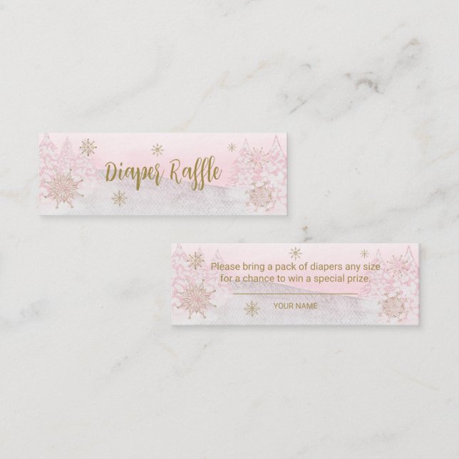 Santa Baby Christmas Baby Diaper Raffle Mini Visitenkarte (Vorne/Hinten)