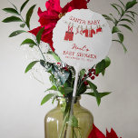 Santa Baby Christmas Baby Dusche Ballon<br><div class="desc">Feiern Sie die Freude an der Weihnachtszeit mit der Weihnachtsdusche des Weihnachtsmannes! Diese charmanten Ballons verfügen über eine Wäscheleine,  die mit bezaubernden Babybekleidung des Weihnachtsmanns und einer personalisierten Botschaft geschmückt ist. Diese Ballons sind ideal für Gunst oder um die Tischeinstellungen zu erweitern.</div>