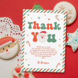 Santa Baby Christmas Baby Dusche Dankeskarte<br><div class="desc">Feiern Sie Ihr Babyduschthema "Santa Baby" mit unserer Personalisierten Weihnachtsdusche "Santa Baby" Dankeschön Card. Diese Karte ist ideal, um Ihrer Veranstaltung eine festliche Touch hinzuzufügen. Sie ist eine ideale Wahl für Gäste, die sich nach Weihnachten-Ideen für Babyduschen sehnen. Ob es sich um eine Weihnachtsdusche handelt oder Sie entdecken die Ideen...</div>