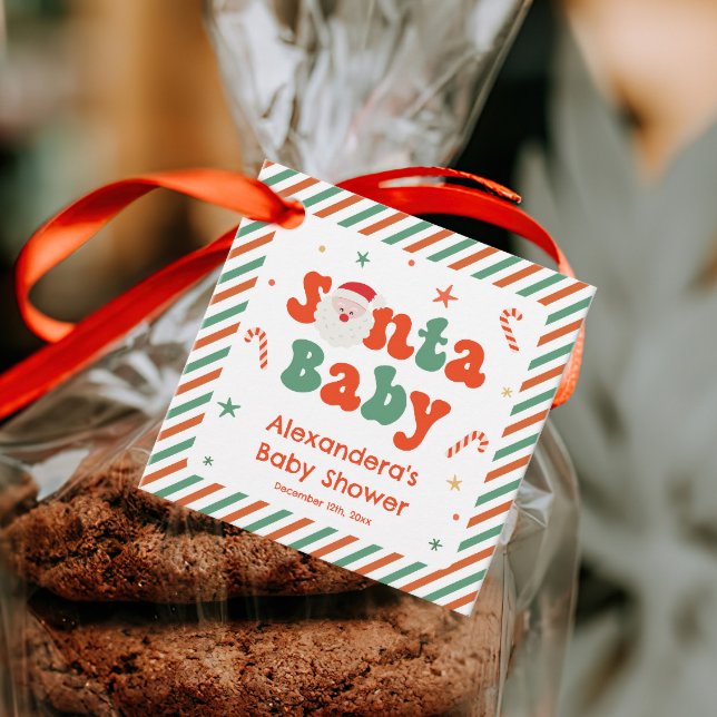 Santa Baby Christmas Baby Dusche Geschenkanhänger (Von Creator hochgeladen)