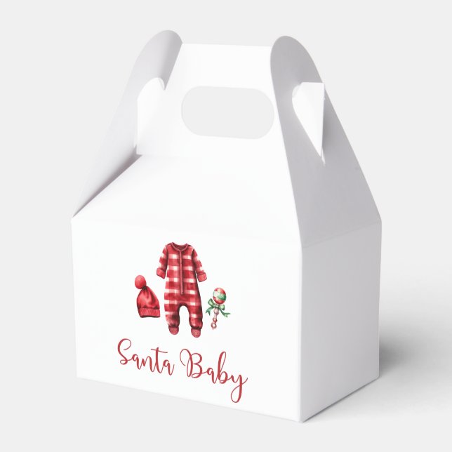 Santa Baby Christmas Baby Dusche Geschenkschachtel (Vorderseite)