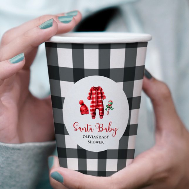 Santa Baby Christmas Baby Dusche Pappbecher (Von Creator hochgeladen)