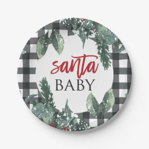 Santa Baby Christmas Baby Dusche Pappteller