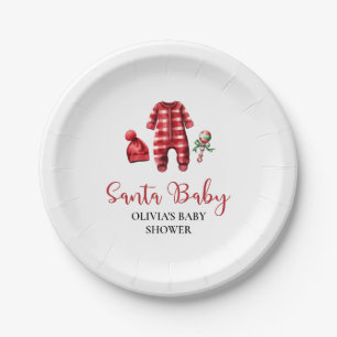Santa Baby Christmas Baby Dusche Pappteller