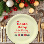 Santa Baby Christmas Baby Dusche Pappteller<br><div class="desc">Weihnachtsgeschenke</div>