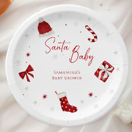Santa Baby Christmas Baby Dusche Pappteller