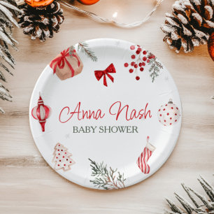 Santa Baby Christmas Baby Dusche Pappteller