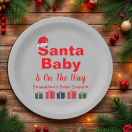 Santa Baby Christmas Baby Dusche Pappteller