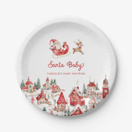 Santa Baby Christmas Baby Dusche Pappteller